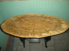 RAYMOND BEAVER SEWING MACHINE LIVE EDGE COFFEE ENTRANCE TABLE - Photo 2
