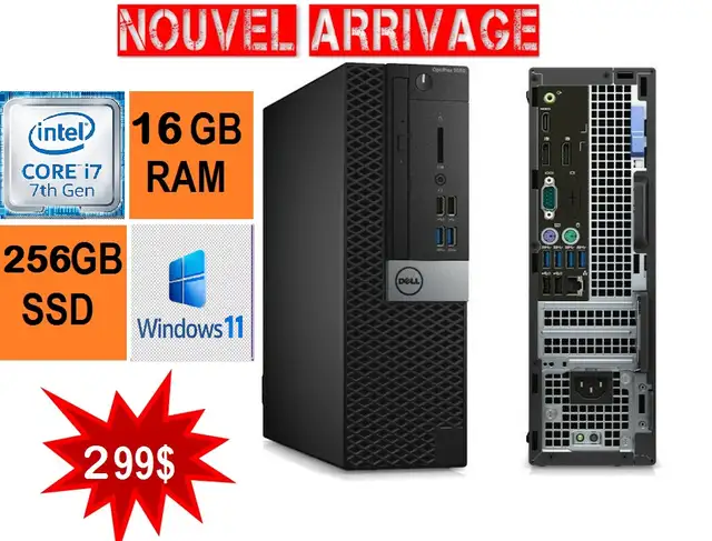 Dell OptiPlex 3050 Petit Format PC Intel Core i7-7700,Windows 11