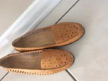 SOULIERS NEUFS CUIR BEIGE MARCHE MELLOW COMFORT GR 7 FEM $20.00 - Photo 2