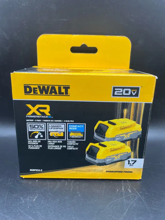 DEWALT POWER STACK 2-PACK BATTERY 1.7AH DCBP034-2