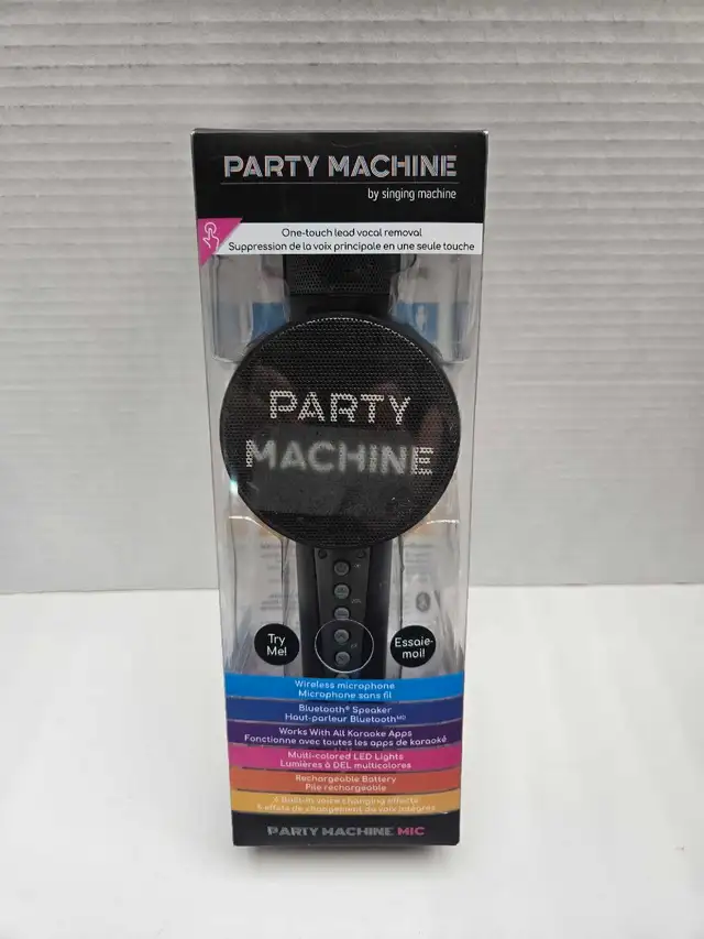 Party Machine Karaoke Bluetooth Speaker microphone