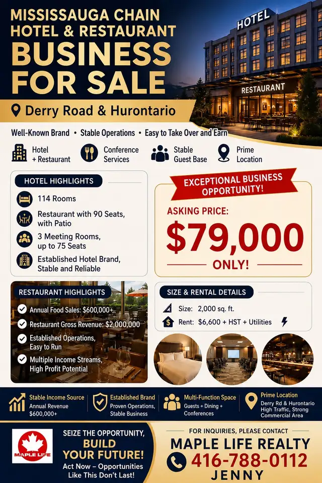 Mississauga Chain Hotel & Restaurant Business