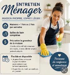 Entretien ménager résidentiel/ femme de ménage