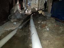 DRAIN SNAKE ROUGH IN WASHROOM SUMP PUMP ISSUE WATERPROOFING WET - Photo 3