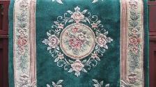 WONDERFUL 46"X 72" HANDMADE FLOWER MOTIF WOOL RUG - Photo 4