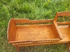 WOOD CRADLE, ROCKING, HAND-MADE - Photo 5