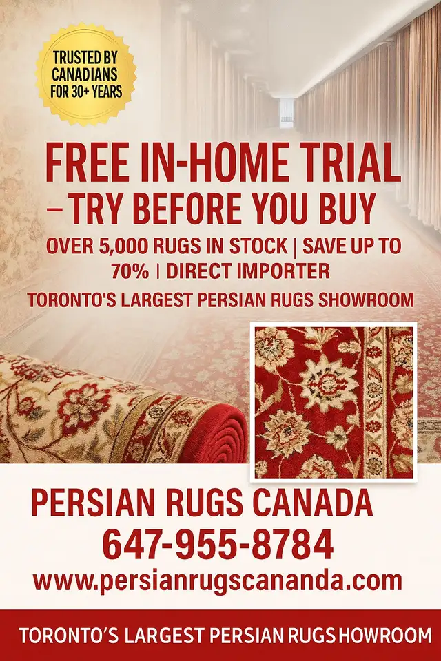 PERSIAN RUGS ETOBICOKE SHOWROOM 647-955-8784  SALE 5000  70% OFF