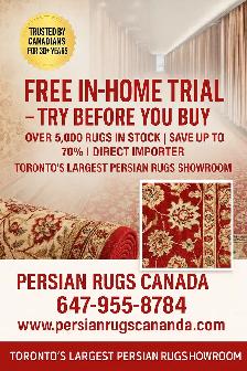 PERSIAN RUGS ETOBICOKE SHOWROOM 647-955-8784  SALE 5000  70% OFF