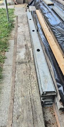 Metal Studding. 5/8' x 8'. 8units available. $7.50 each.