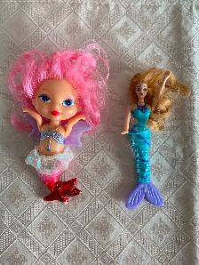 2 POUPÉES NEUVES UNIQUES SIRÈNES MOBILES 6'HAUT: $5.00 CHACUNE
