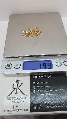 10k yellow gold Necklace # R4 - Photo 6