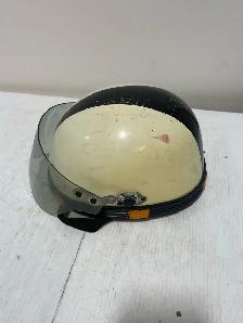 Vintage Open-Face Motorcycle Helmet - Photo 3