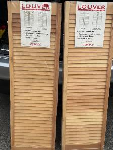 BRAND NEW still in package: Premdor louvered shutters 15' x 48'