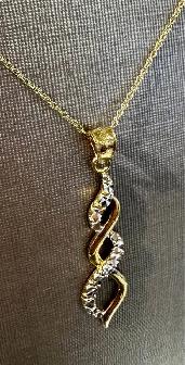 Beautiful 10karat Gold 4pcs Set Infinity Design , Diamond Cut - Photo 2