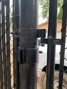 CHAIN LINK FENCE WITH PRIVACY SLATS - Photo 7