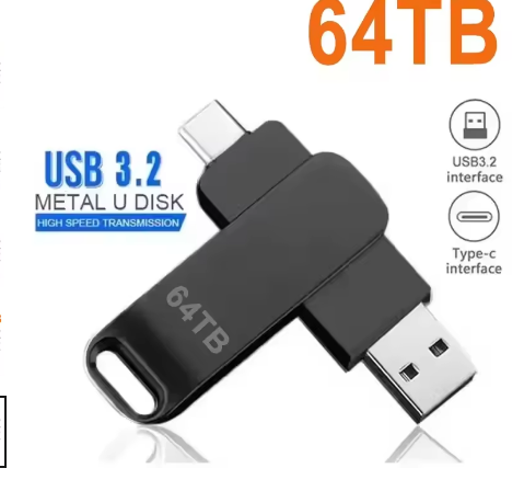 64TB USB 3.0 AND TYPE C FLASH DRIVE FOR SALE