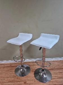 Adjustable White Bar Stools - Photo 2