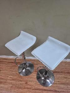 Adjustable White Bar Stools - Photo 3