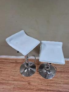 Adjustable White Bar Stools - Photo 4