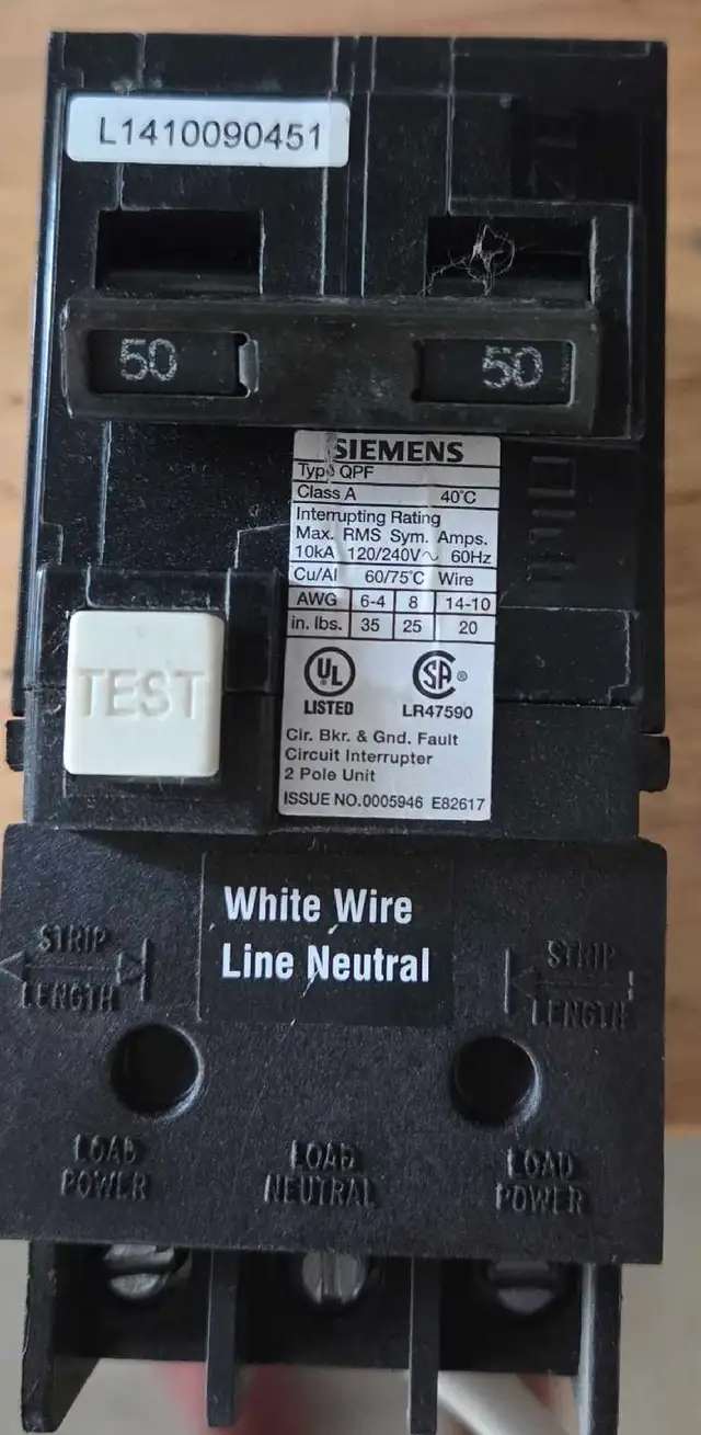 Siemens 50 amp GFCI