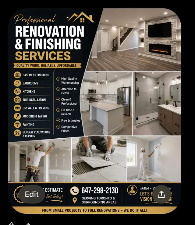 Renovation & finishing services
