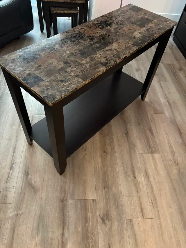 Roma Rustic Sofa Table   Three Nesting Tables