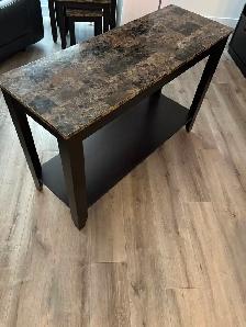 Roma Rustic Sofa Table   Three Nesting Tables