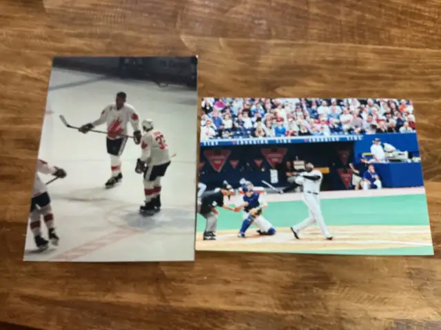 Vintage Sports Action Photos - Team Canada Hockey & Barry Bonds