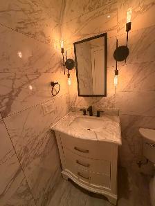 Bathroom wall Vanity Arched Mirror medicine Cabinet Black 15' - Photo 6