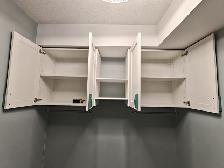 White Shaker Wall Cabinets   Shelf Unit   Towel Bars - Photo 2