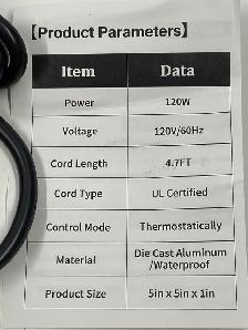 Outdoors Bird Bath Heater/De-Icer, 120W Thermostatic Controlled - Photo 6