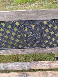 50' wood and metal bench - Photo 3