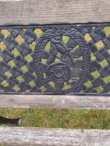 50' wood and metal bench - Photo 4
