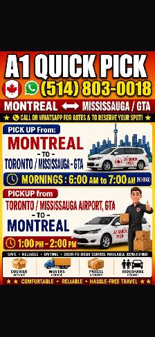 EXPRESS - EVERY DAY-MONTREAL TO TORONTO MISSISSAUGA
