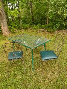 5 pcs metal and glass patio set - Photo 7
