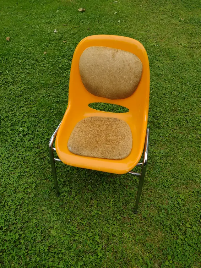 Vintage orange retro accent chair