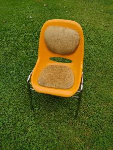 Vintage orange retro accent chair