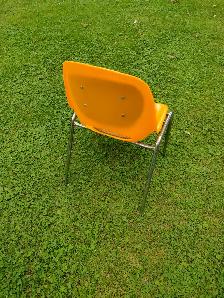 Vintage orange retro accent chair - Photo 2