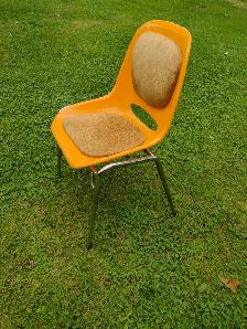 Vintage orange retro accent chair - Photo 3
