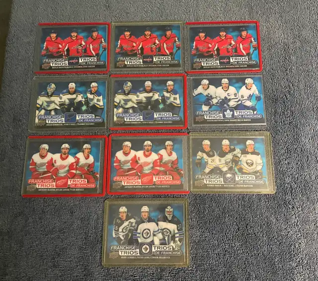 2020-21 Upper Deck Tim Hortons Hockey Cards Die Cuts Trios