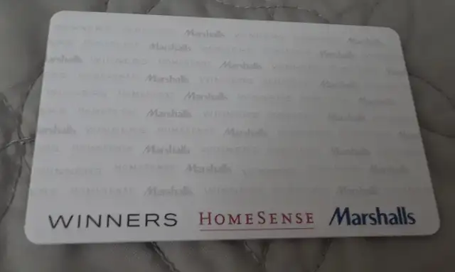 GIFT CARDS $749.00 & $499.00 WINNERS MARSHALLS HOMESENSE
