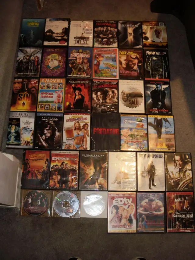46 DVD MOVIES, $35.