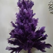 Feathers Christmas tree H 4' with accessories