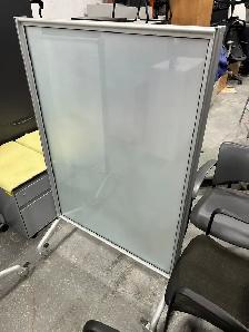 Mobile Glass Whiteboard – 36" Wide | Adjustable Height (50"–60") - Photo 2