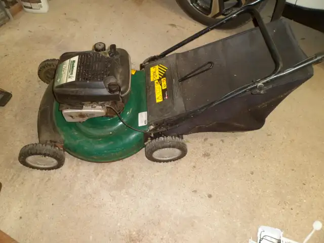 Rear bagger gas lawn mower