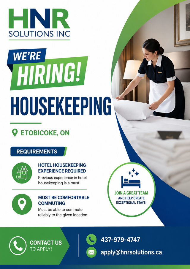 URGENT HIRING! HOUSEKEEPING