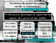 Cours de PIANO à Sherbrooke- Près du Triolet