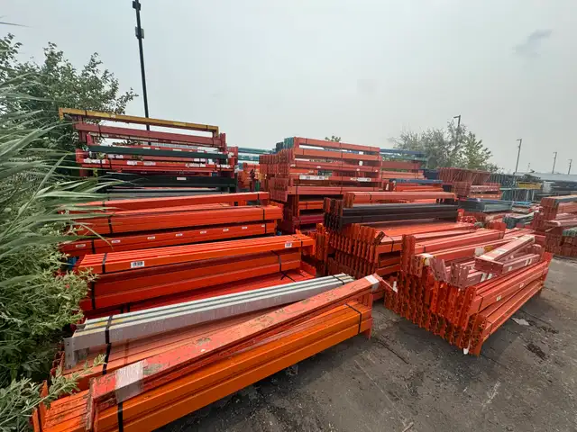 $10 beams and $60 frames - USED PALLET RACKING SALE