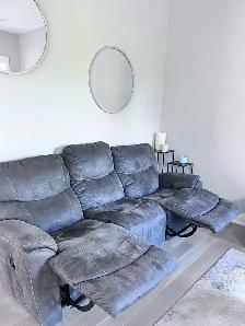 couch with recliners
