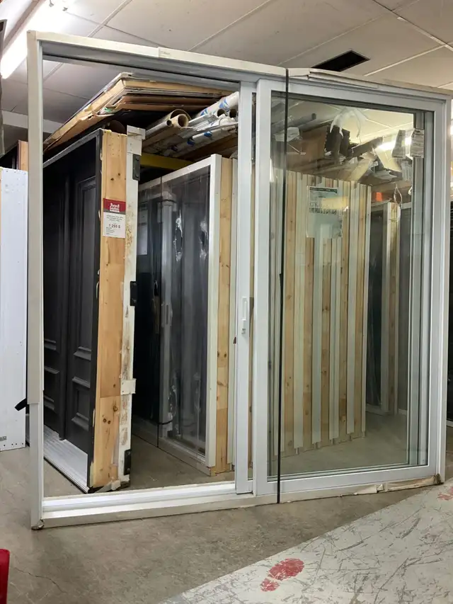 1472PP Porte patio PVC 8 Blanche 95 1/2×95 1/2 ouv. Gauche